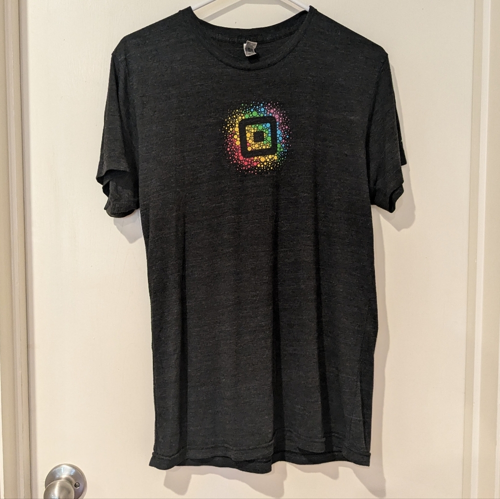 Square Cash App Corporate Pride Rainbow Dark Gray Tee in Medium